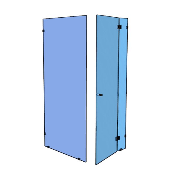 Frameless Shower Screen Black