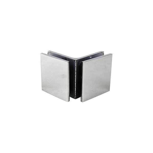 90 Degree glass to glass bracket Chrome
